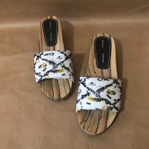Proenza Schouler | Wooden Tapestry Platform Mules
